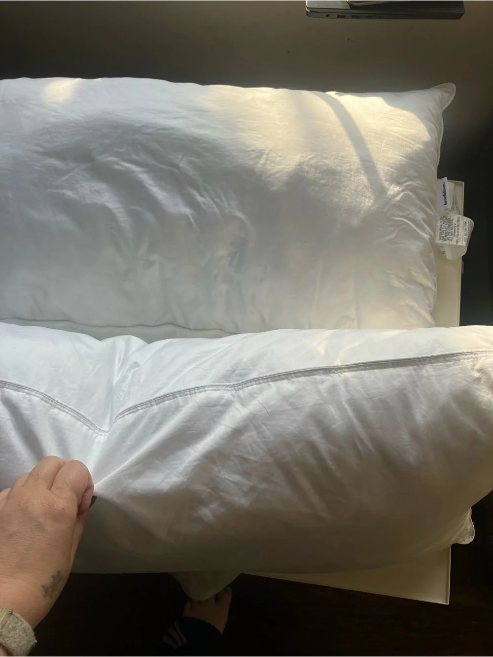 Brooklinen Mid-Plush Alternative Down Pillows Set of 2 KING 20”X36”